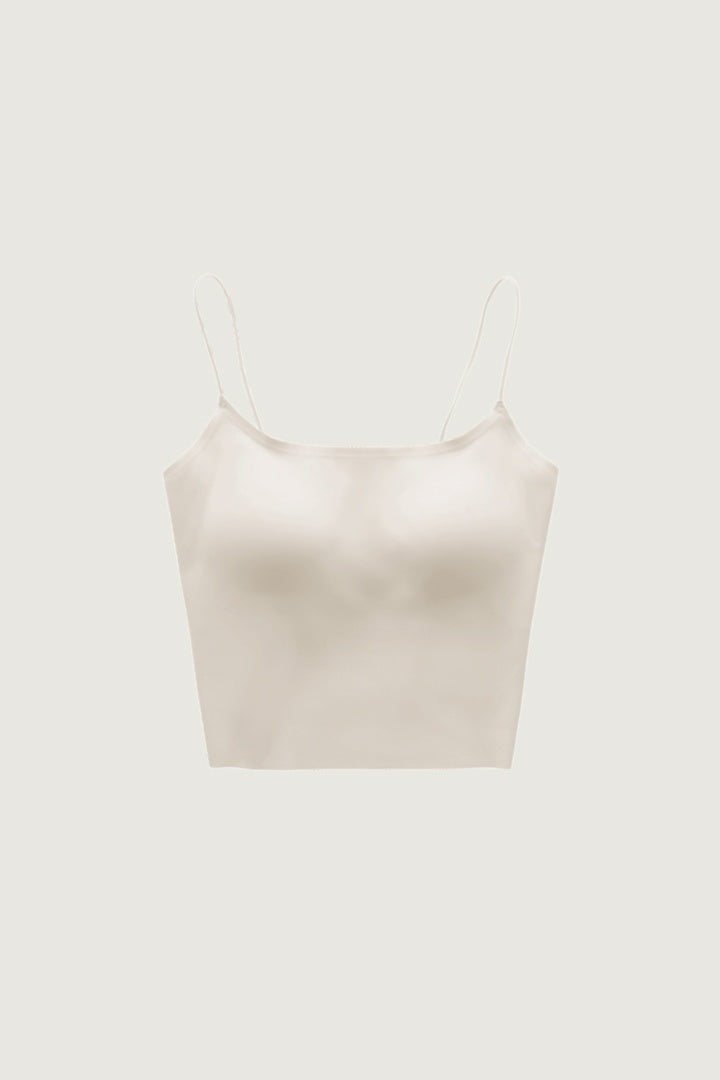 (預購) 無痕・經典裸肌細肩 Bra Top｜白