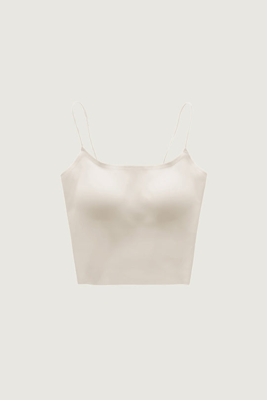 (預購) 無痕・經典裸肌細肩 Bra Top｜白