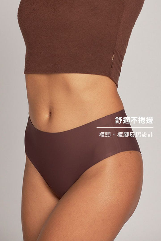 柔亮・美型高腰半包臀三角褲 5 件組｜白皙膚+小麥膚+玄黑+亞灰+檀棕