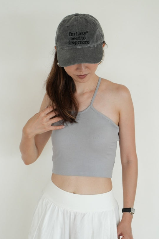 繞頸兩穿 Bra Top｜灰