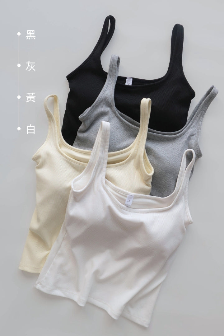 (預購) 極簡方領 Bra Top｜黑