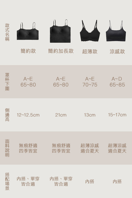 無痕 · 自由尺碼細肩 涼感款｜白