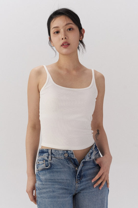 極簡挖背 Bra Top｜白