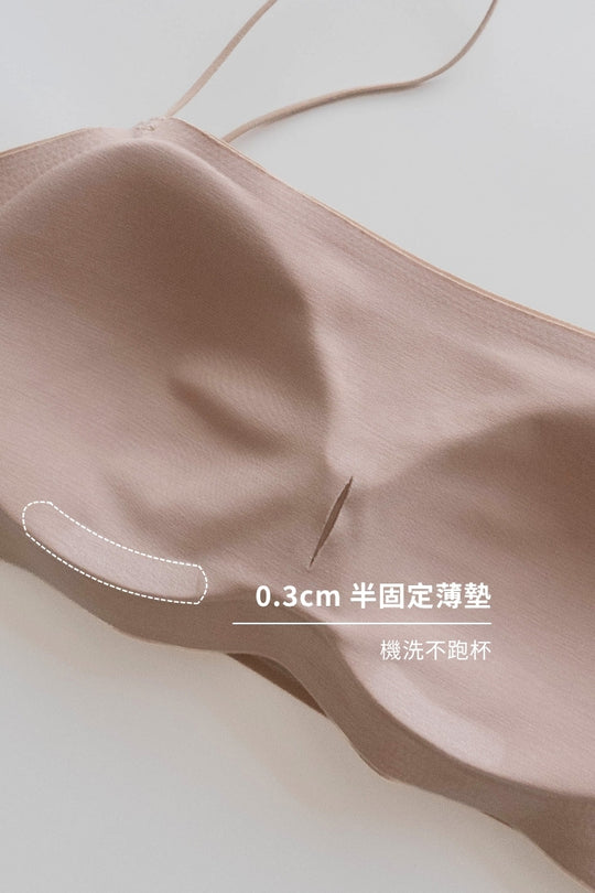 (預購) 無痕・經典裸肌雙帶低背內衣｜黑