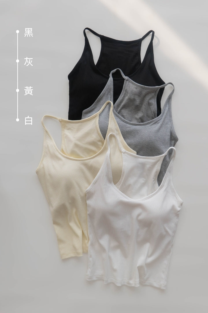 (預購) 極簡工字背 Bra Top｜黃