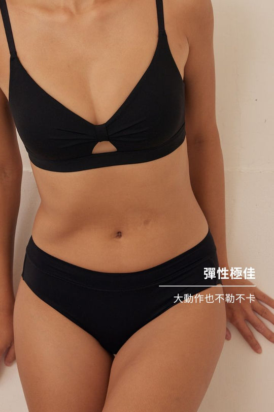 柔韌・中腰透氣寬腰圍內褲｜晨霧藍