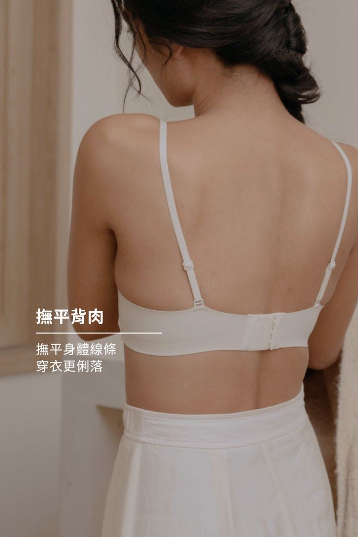 柔亮・扭結集中 3/4 杯｜白