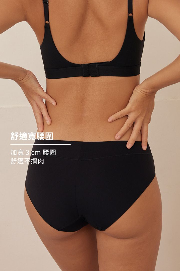柔韌・中腰透氣寬腰圍內褲｜晨霧藍