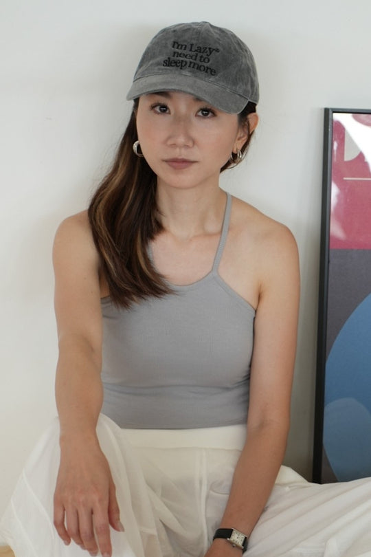 繞頸兩穿 Bra Top｜灰