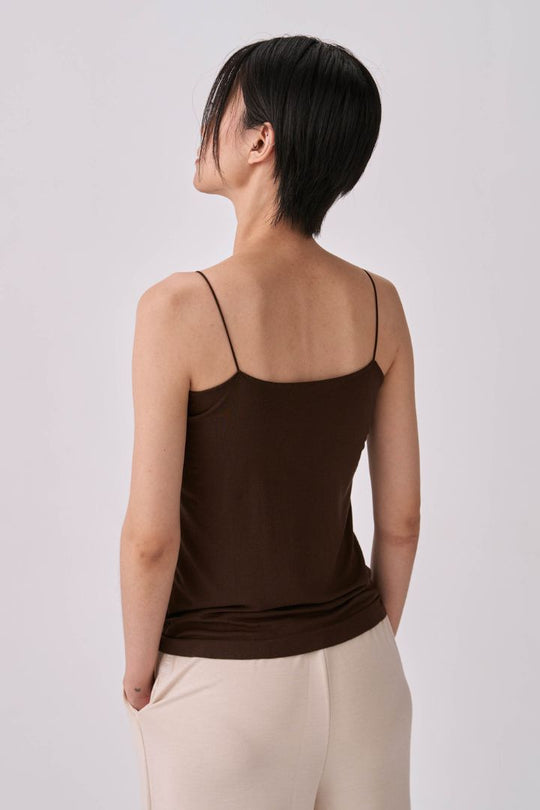 慕斯絨超細吊帶BraTop｜榛果棕