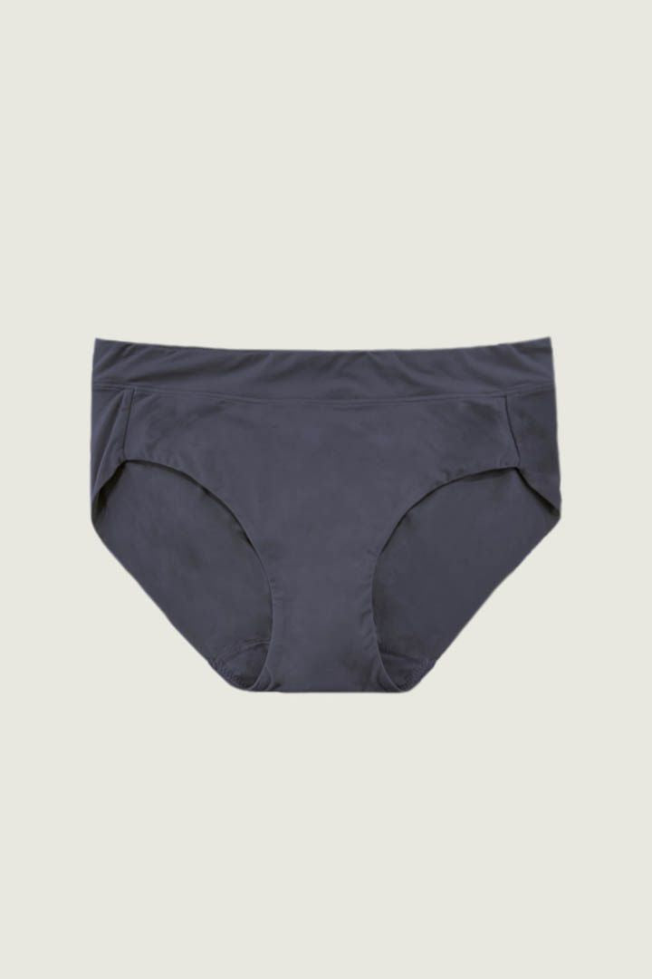 柔韌・中腰透氣寬腰圍內褲｜晨霧藍