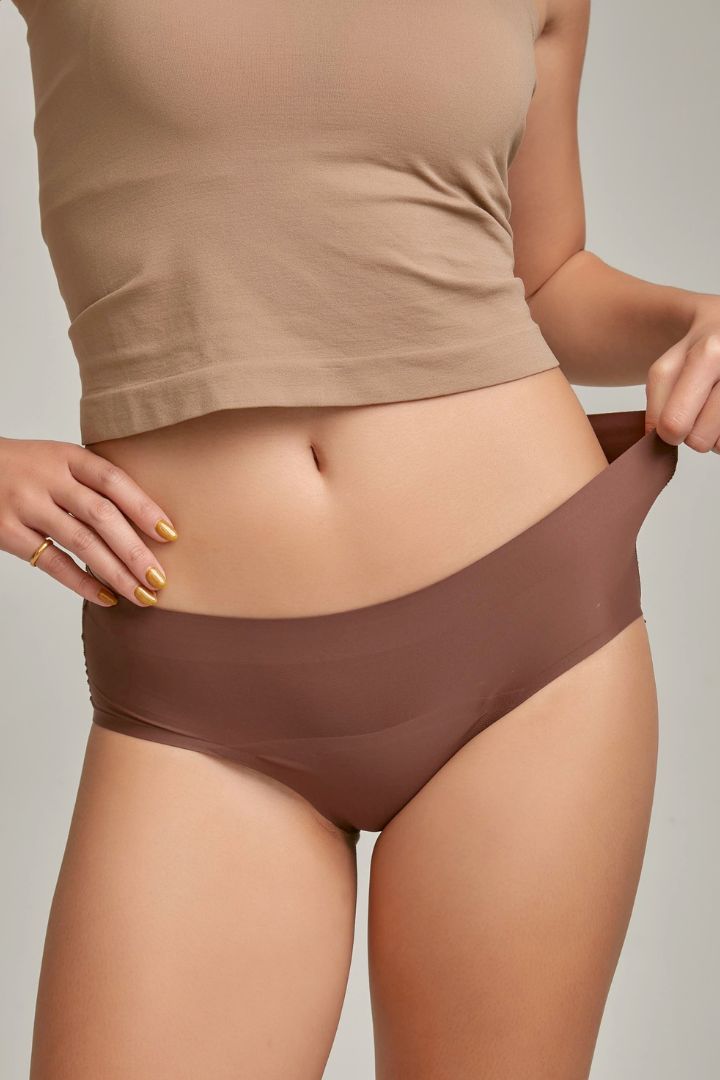 柔亮・中高腰包臀生理褲 3 件組｜黑＋棕＋奶茶