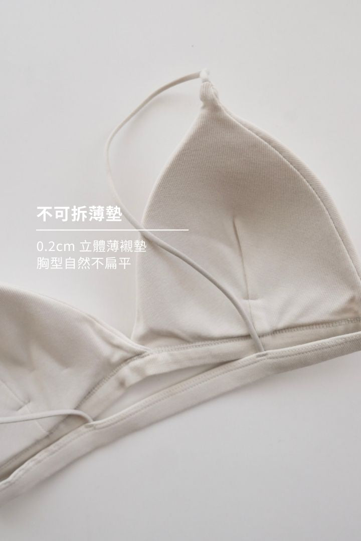 柔韌・無背鉤比基尼三角杯｜黑