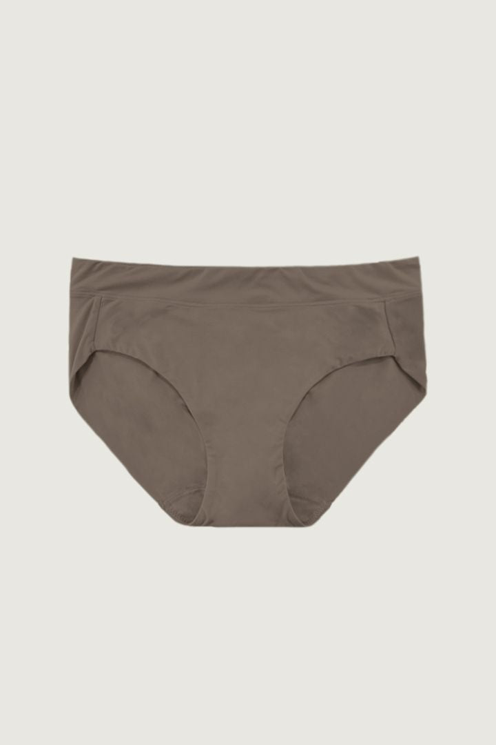 柔韌・中腰透氣寬腰圍內褲｜紅沙色