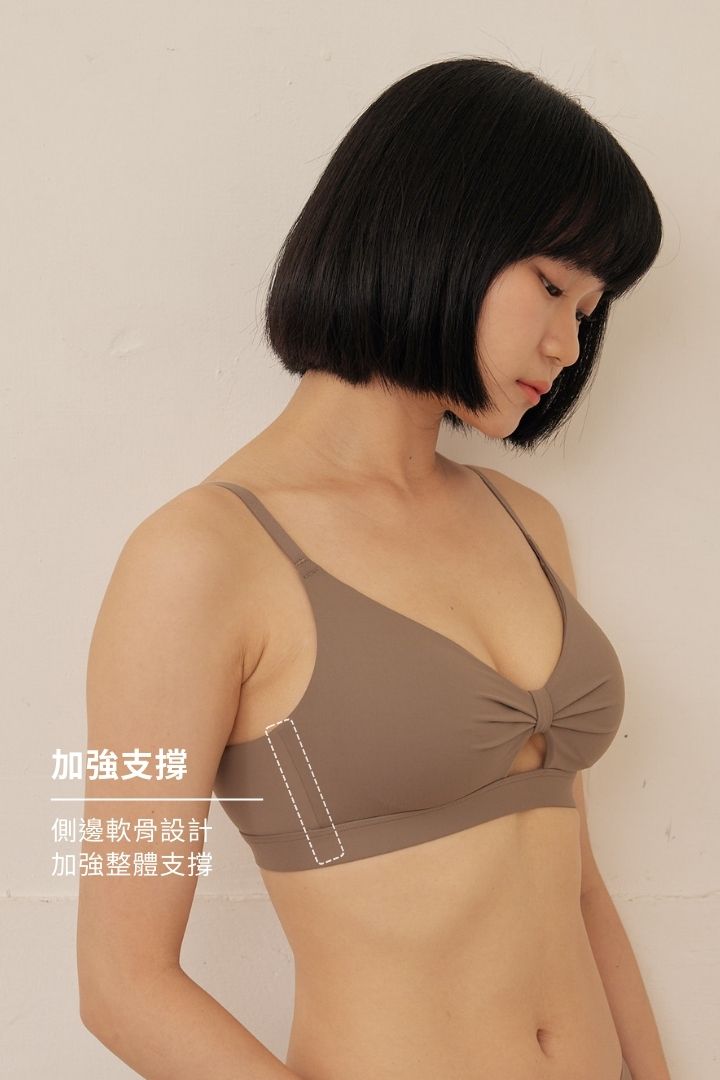 柔韌・蝴蝶簍空 3/4 杯｜岩石棕