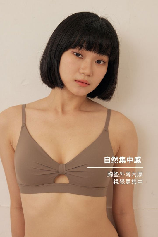 柔韌・蝴蝶簍空 3/4 杯｜岩石棕