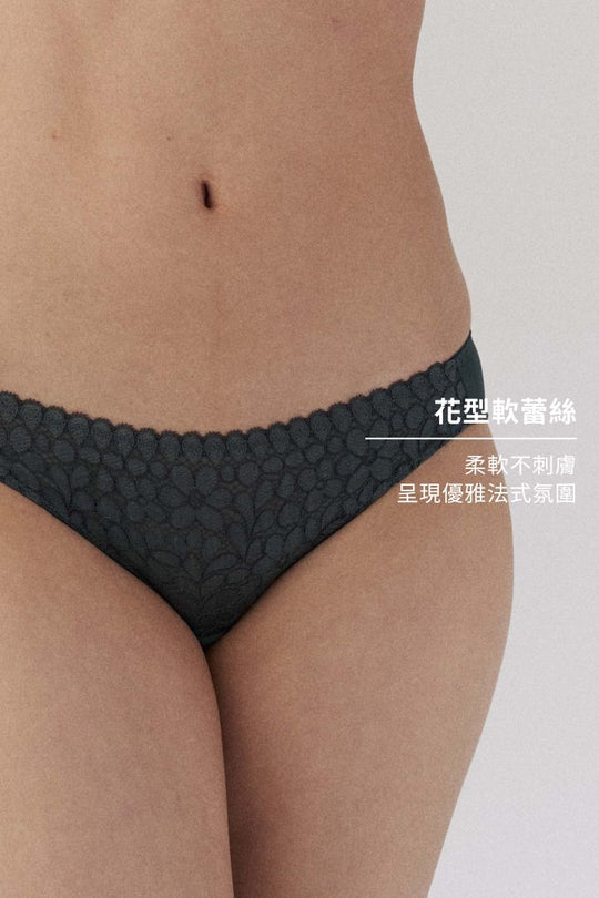 柔絲・軟蕾絲法式三角杯 成套｜千歲綠