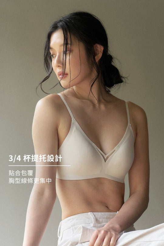 V 型輕紗 3/4 杯無鋼圈內衣