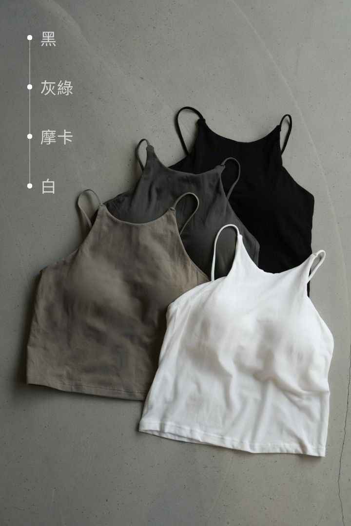 細肩弧線 Bra Top｜黑