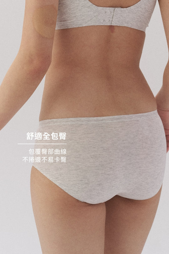 柔韌・舒芙蕾全罩杯 成套｜淡灰