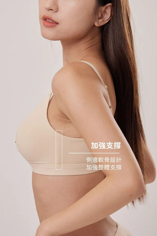 柔韌・蝴蝶簍空 3/4 杯｜杏仁膚