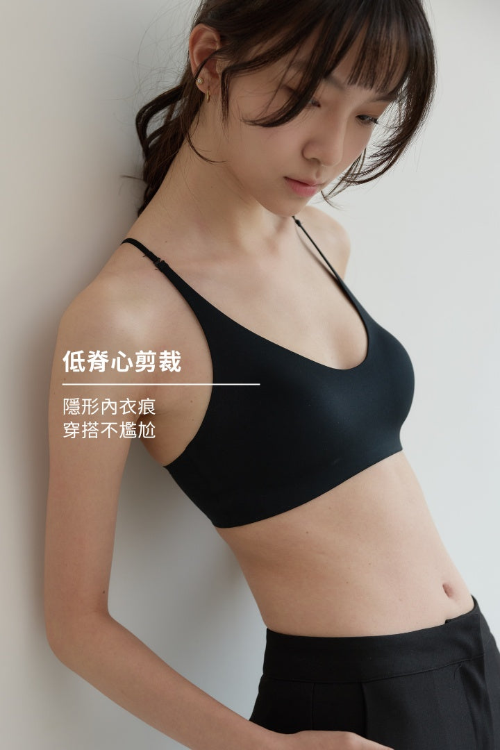 (預購) 柔亮・無背鉤造型美背內衣｜咖