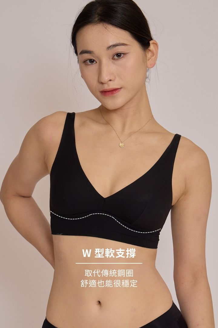 柔韌・包覆集中三角杯｜瑪瑙黑