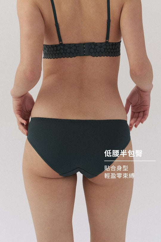 柔絲・軟蕾絲法式三角杯 成套｜千歲綠