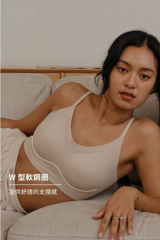 無痕 · 磨毛細肩｜榛果棕