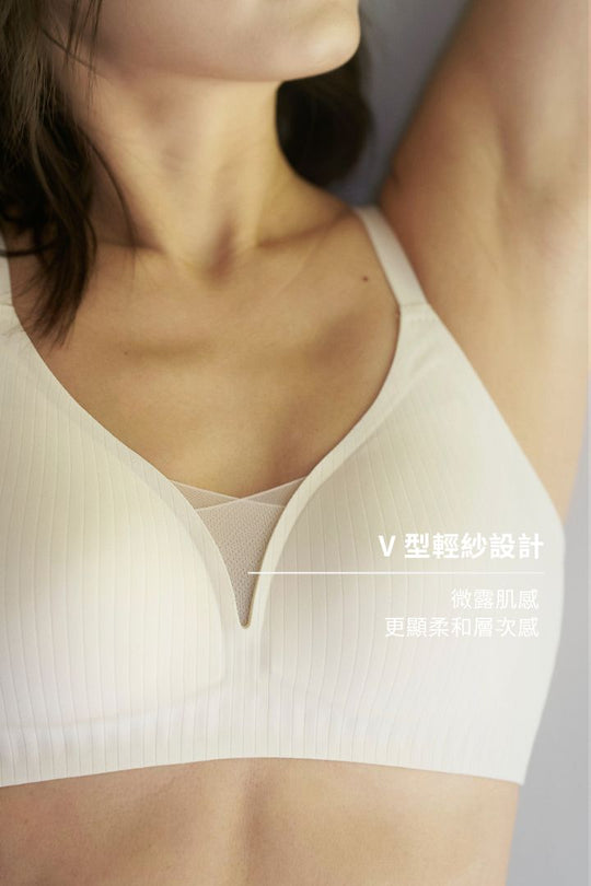 直紋輕紗 3/4 杯無鋼圈內衣