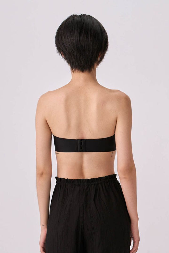 柔亮・雙層強支撐平口內衣｜黑色