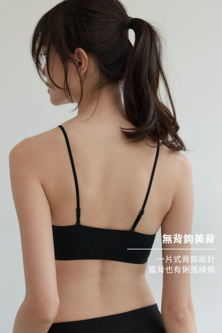 (預購) 柔亮・無背鉤造型美背內衣｜咖