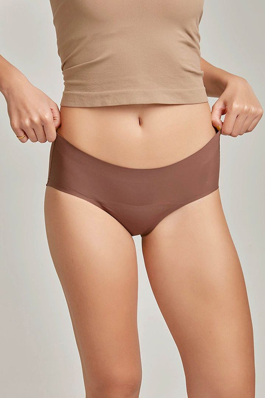 柔亮・中高腰包臀生理褲 3 件組｜黑＋棕＋奶茶