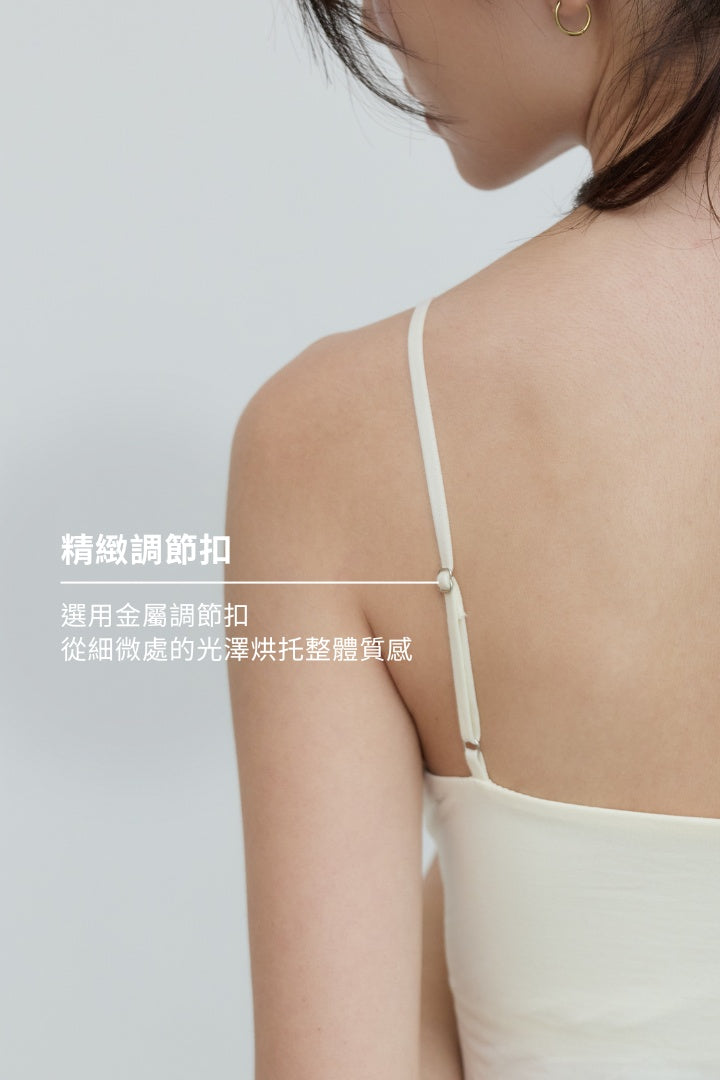慕斯 V 領 Bra Top｜白