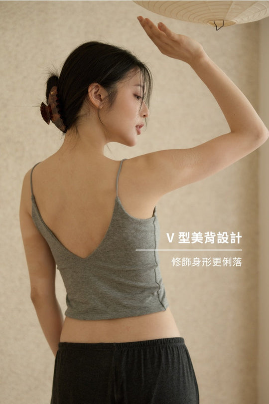 零束縛 V 領 BraTop｜深灰