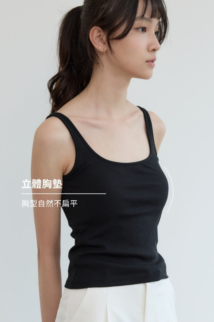 (預購) 極簡方領 Bra Top｜黑