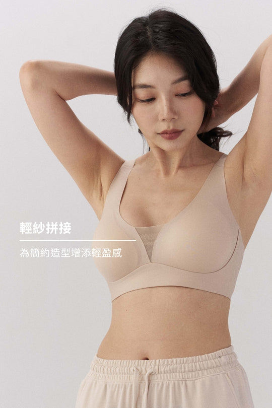 柔亮・輕紗支撐3/4杯｜膚色