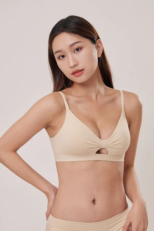 柔韌・蝴蝶簍空 3/4 杯｜杏仁膚