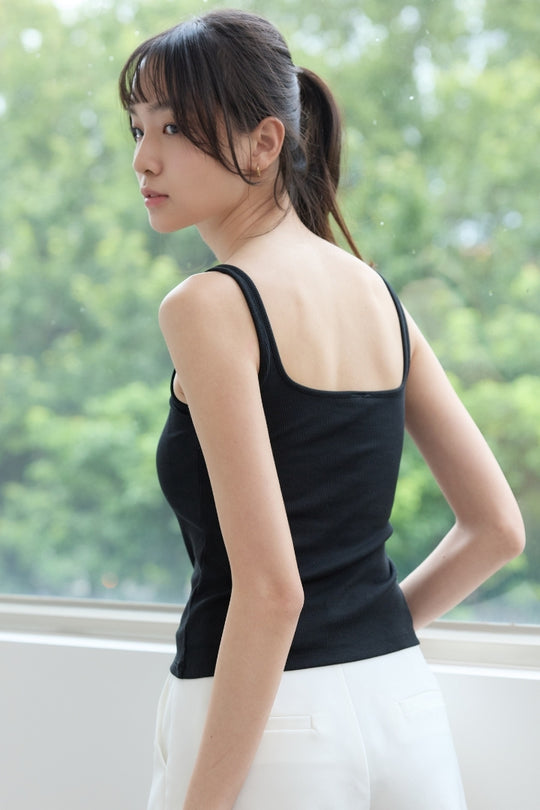 (預購) 極簡方領 Bra Top｜黑