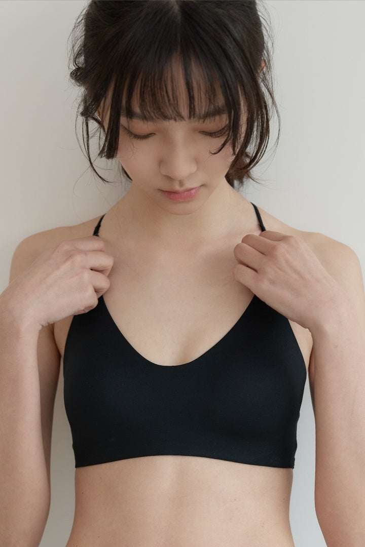 (預購) 柔亮・無背鉤造型美背內衣｜咖