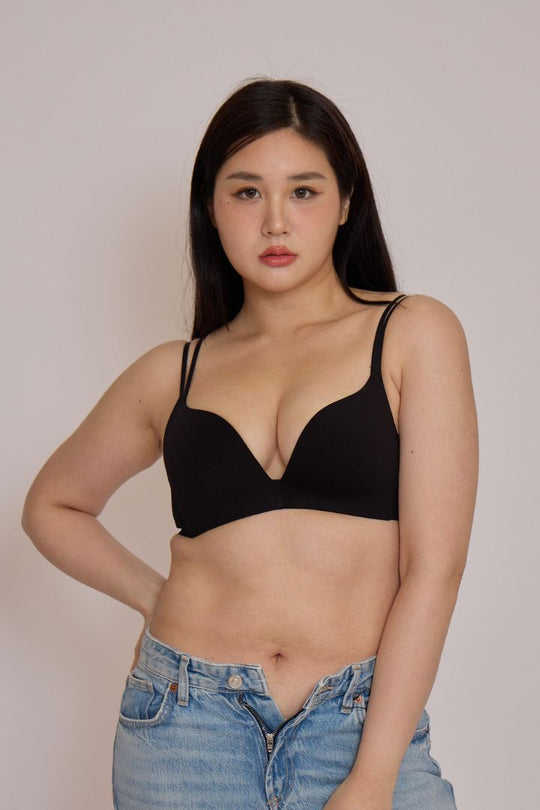 柔亮・自然集中 3/4 杯｜黑色