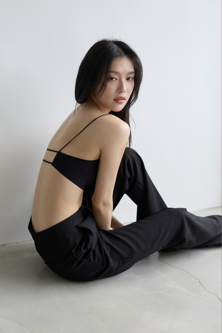 (預購) 無痕・經典裸肌雙帶低背內衣｜黑