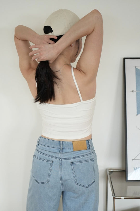繞頸兩穿 Bra Top｜白