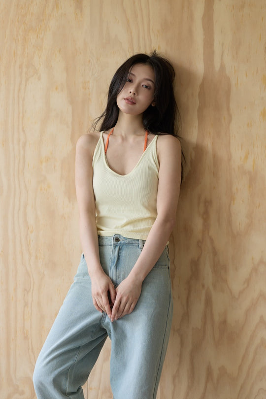 (預購) 極簡工字背 Bra Top｜黃