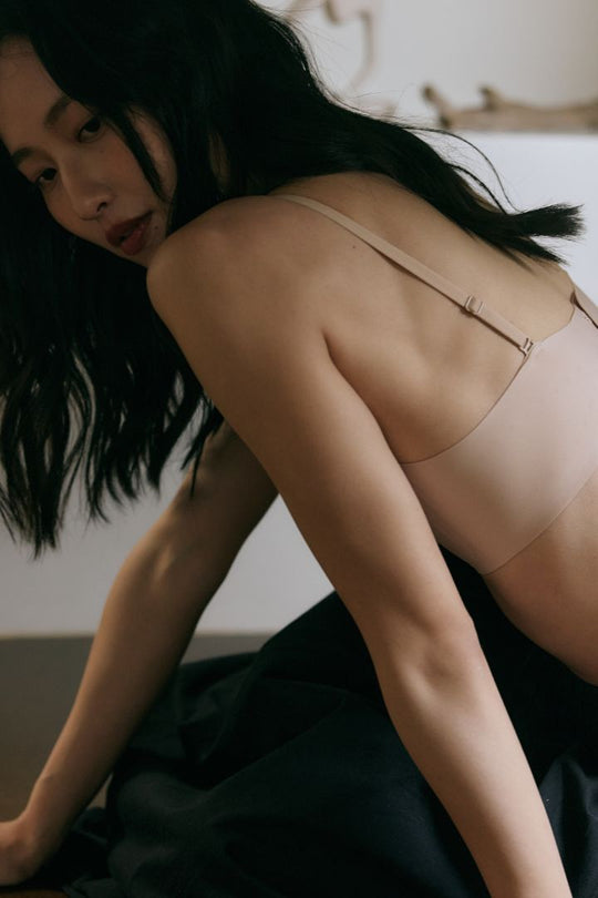 柔亮・立體強支撐平口內衣｜黑