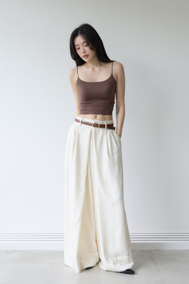 (預購) 無痕・經典裸肌細肩 Bra Top｜咖