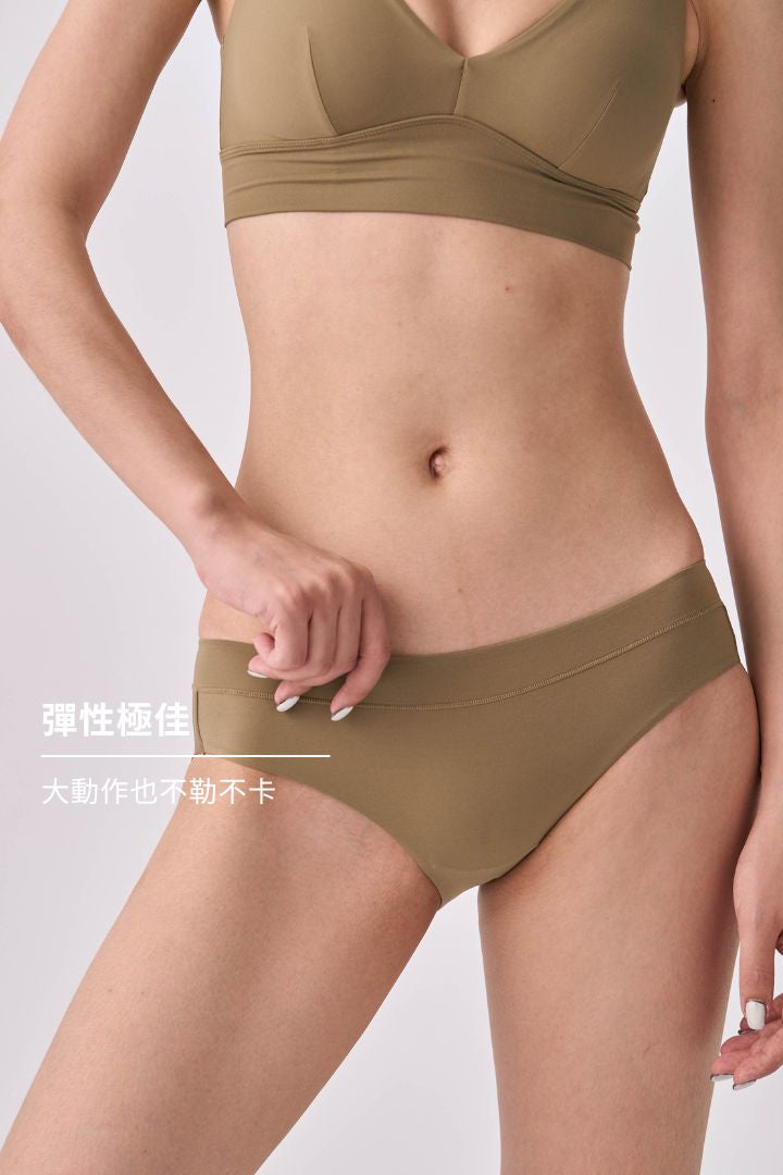 柔韌・中腰透氣寬腰圍內褲｜冷橄欖