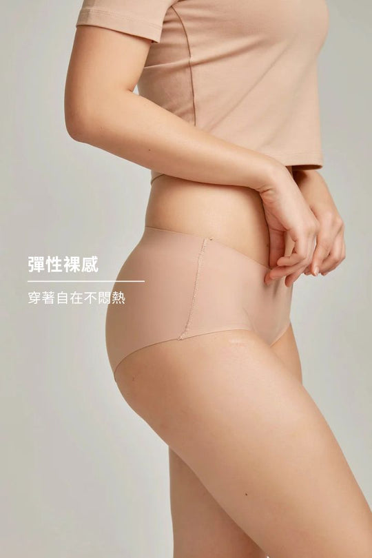 柔亮・中高腰包臀生理褲｜熔岩黑