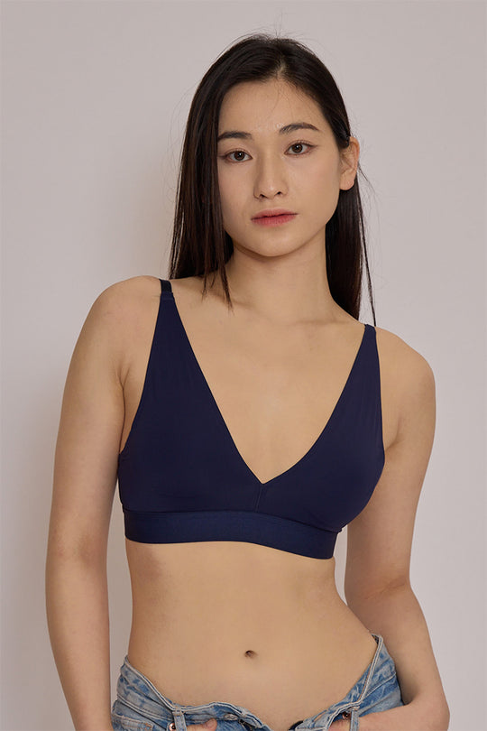 柔亮・低脊心涼感三角杯｜深海藍