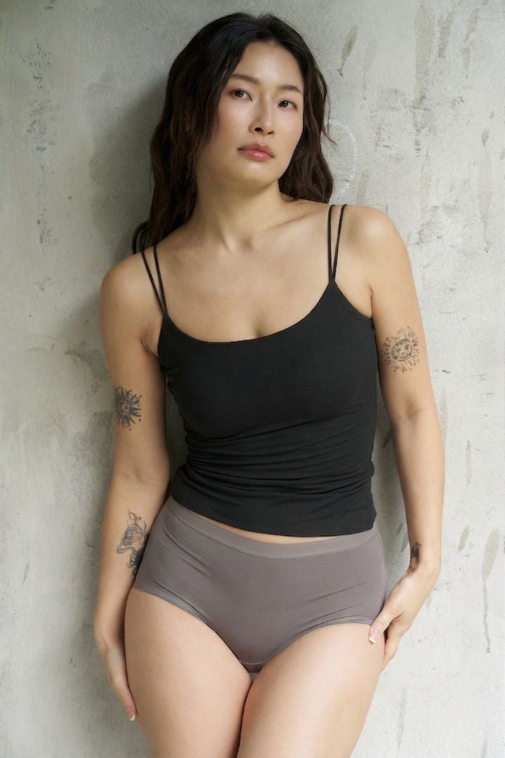 慕斯雙肩帶 Bra Top 長版 / 短版 穿搭